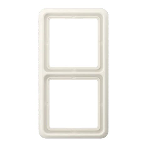 Jung Rahmen 2fach, CD 500, IP 44, Thermoplast, weiß, senkrechte und waagerechte Montage CD 582 WU W