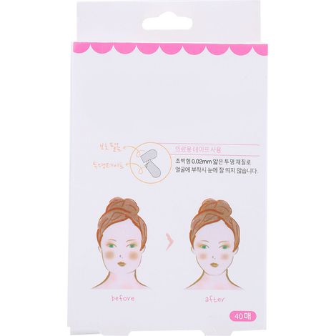 40 autocollants invisibles lift visage, bandes adhésives amincissantes pour menton et joues, correcteur peau lifting (1/5)