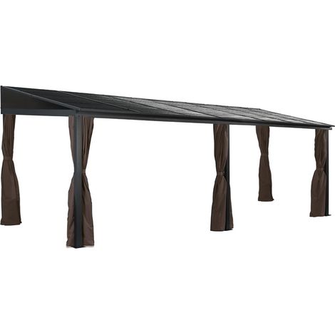 Sojag Aluminium Terrassenüberdachung Portland 1016 Anthrazit 288x488x240 cm (1/5)