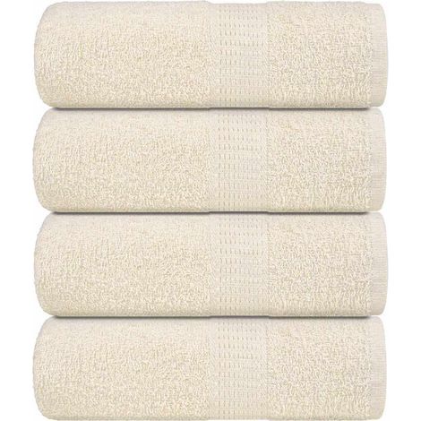 Serviettes d'invités FROGN, lot de 4. Couleur crème, 30 x 50 cm, 360 g/m². (1/5)