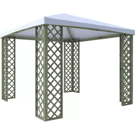 gazebo da esterno "fox 2022" in legno 3x3 m