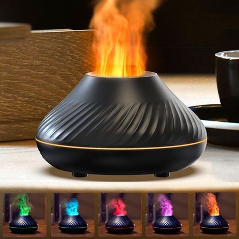 Diffuseur d'arômes de flamme, diffuseur d'huiles essentielles veilleuse 7 couleurs (1/5)