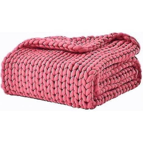 Große, grob gestrickte Decke, Wollsofaüberwurf