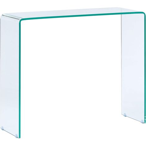 Table Console ou Coiffeuse en Verre Transparent au Design Moderne pour Intérieur Minimaliste ou Contemporain (1/5)