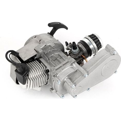 49cc 2Takt Pocket Bike Motor, Aluminum Hub Motor Dirtbike Motor, 3,5PS Pocket Bike Mini ATV Quad mit Getriebe Vergaser für Pocket Bike Mini Dirt Bike ATV Roller