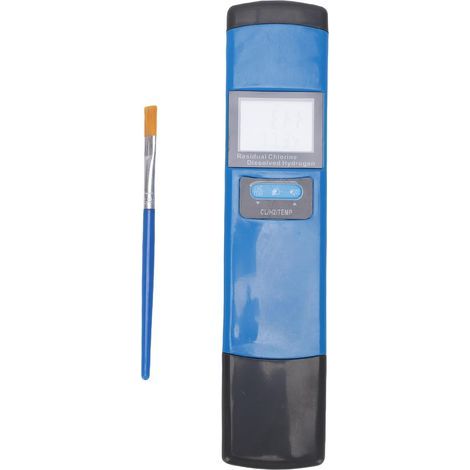 3-in-1-Aquarienwassermesser, hintergrundbeleuchtetes digitales Display, Wasserstofftemperaturtester für Fischteiche (1/5)
