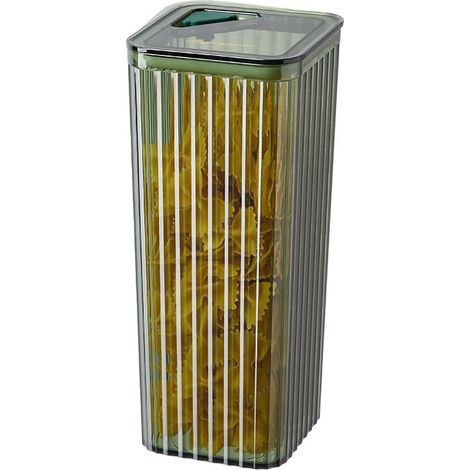 Boîte de rangement alimentaire double joint étanche, pot transparent multifonction pour cuisine, garde au sec, vert foncé (1/5)