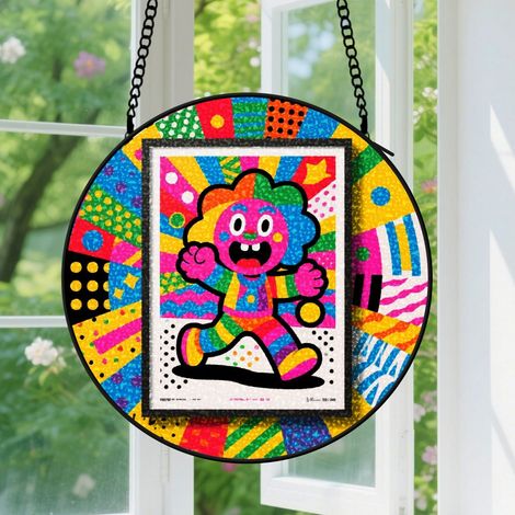 Capteur de Soleil en Vitrail Décoration Spirituelle pour Maison 20cm (1/4)