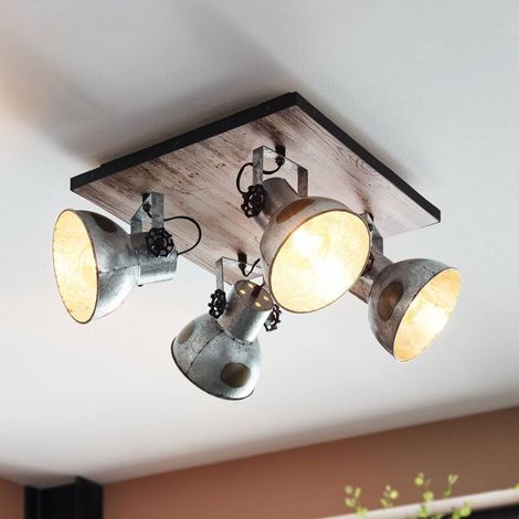 [NEUWERTIG] B-Ware Eglo Deckenleuchte Lampe Barnstaple Industrielook 4-flg Wohnzimmer Beleuchtung (1/2)
