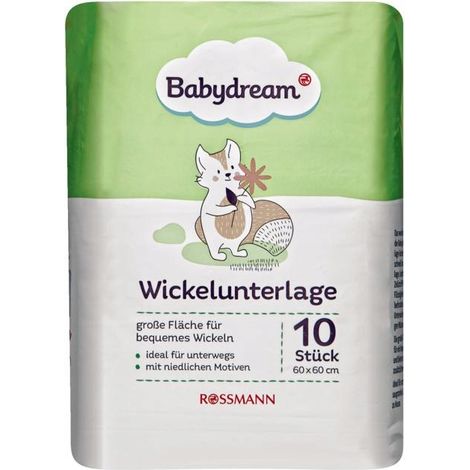 Babydream Hygiene-Wickelunterlagen, 60x60 cm, 10 Stück. (1/5)