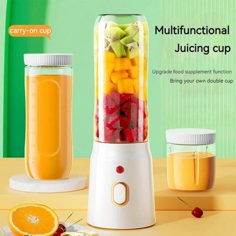 1 unidad de exprimidor de cítricos portátil y recargable, 500 ml, 40 W, para zumo fresco en cualquier lugar. (1/4)