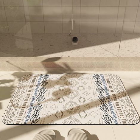 LAN Marokkanische Khaki-Kieselgurmatte 40x60cm, saugfähige Badezimmermatte, rutschfeste WC-/Badezimmermatte, verschleißfeste Kieselgurmatte (1/5)