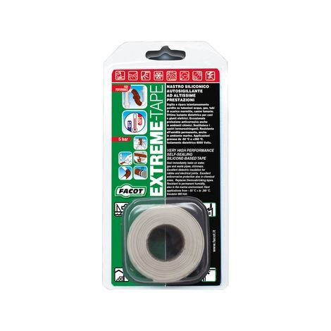 NASTRO SILICONICO AUTOVULCANIZZANTE EXTREME-TAPE- H 25,4 mm x 3 m- FACOT- pezzi 1 (1/2)