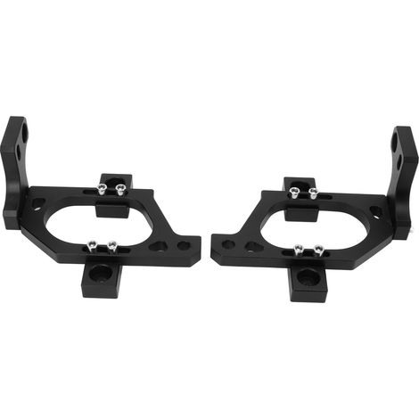 Support de projecteur avant en aluminium noir pour Jeep Wrangler JL, kit de fixation de barre lumineuse, remplacement de capot, paire (1/5)