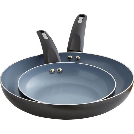 Tower T80300 Cerasure Induction Frying Pan Non-Stick Set, Ceramic Coating, Cookware Set with Cool Handles, Graphite, 2 Piece, 20/28 cm (1/5)