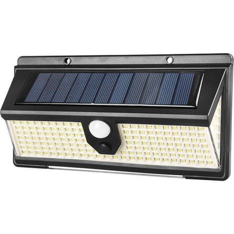 Lampada Faretto Solare Esterno 430 LED Luce Ricaricabile Applique Sensore Luce