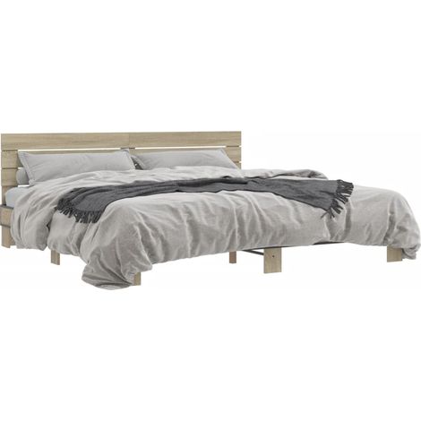 Maison Exclusive - Bettgestell Sonoma-Eiche 200x200 cm Holzwerkst