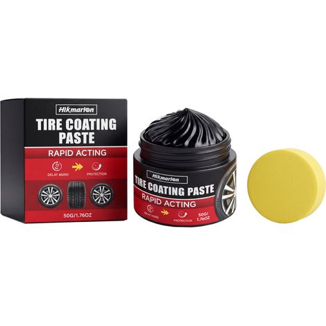 Tire retreading and care cream, polishing, cleaning, stain removal, and shine enhancement for car tires -- 50g1, sponge1 -- BIEMMEDUE (1/5)