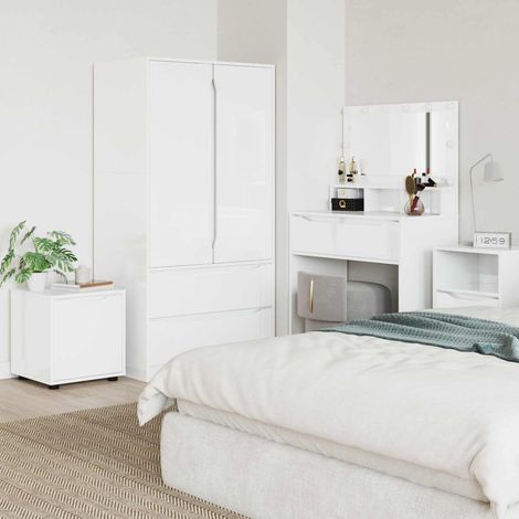Cabinet de salle de bain Blanc brillant 40,5 x 40 x 44 cm vidaXL (1/5)