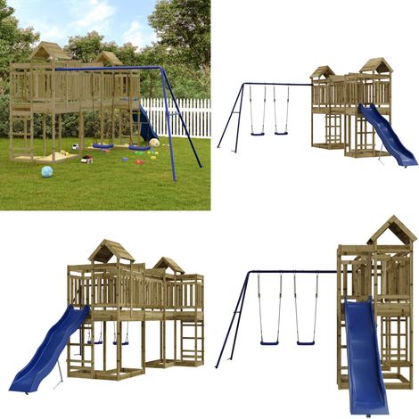 Spielturm Imprägniertes Kiefernholz - Holzspielgeräte - Gartenmöbel - Outdoorspiele - Spielhaus - Spielturm - Home & Living