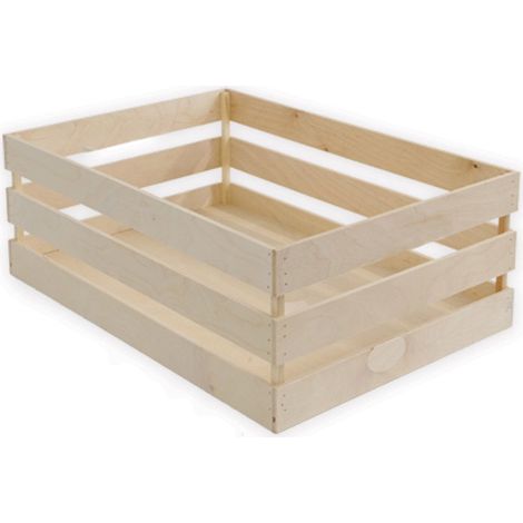 Lupia - Cassetta Contenitore in Legno Naturale, Design Vintage, Multiuso per Casa e Giardino, Decorazioni per Eventi, Centro Tavola Festività, Realizzato in Italia 28x38 Altezza 14 cm