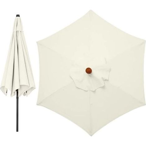 3-Meter-Sonnenschirmhülle – Hochwertiges Polyestergewebe – UV-Schutz 30+ – Geeignet für 6-armige Sonnenschirme – Sechseckig (1/3)