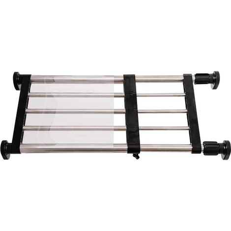 Verstellbares, erweiterbares Metallregal für Schrank, Küche, Badezimmer, Schwarz, 40–60 cm