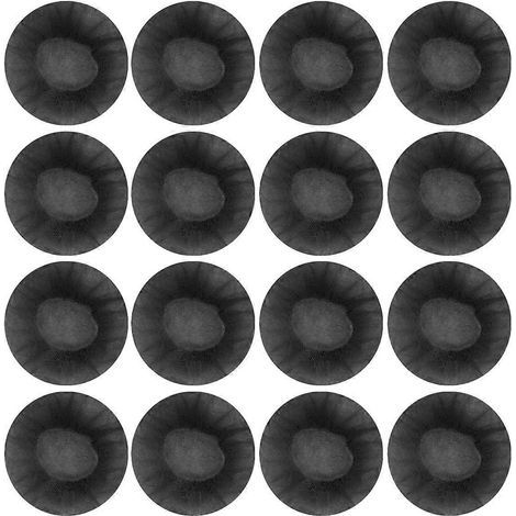 50 paires de coussinets d'oreille jetables non tissés pour casque audio-12.00X12.00X0.50CM-Black (1/3)