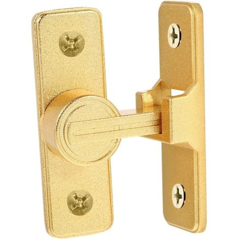 Pestillo de puerta corrediza de 90 grados, pestillo de puerta de granero, pestillo de puerta plegable de 90 grados, pestillo de puerta antirrobo, cerradura de puerta con hebilla (1/4)