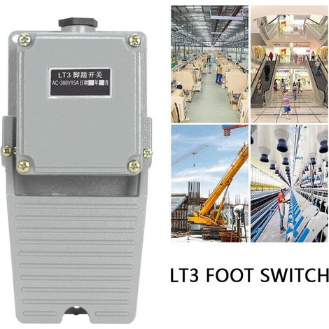 LT3 Interrupteur à pied industriel 220 V/380 V Pédale de marche en aluminium antidérapant (1/5)