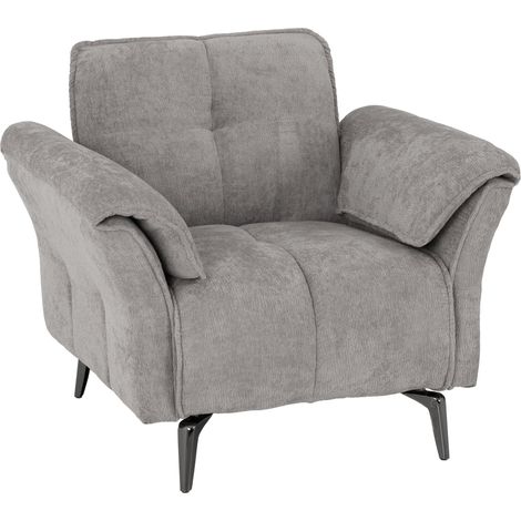 Amalfi 1 Seater Sofa - L83 x W96 x H86 cm - Grey Fabric (1/4)