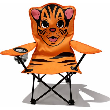 Kinder Anglersessel mit Getränkehalter Tiger-MCM1000-orange-tiger (1/4)