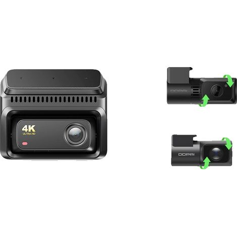 Dashcam, registrazione a 3 canali, visione notturna, 3 canali, senza scheda SD (1/2)