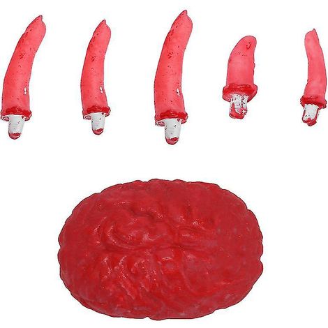 6-teiliges Set blutiger Organ-Requisiten für Halloween-Dekorationen