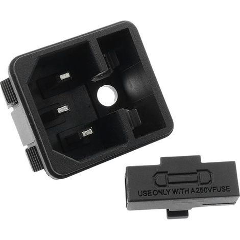 Prise de courant deux-en-un AC-02/03 tout cuivre, encastrée dans un socle tripolaire fixe avec protection. Pieds AC-02 tout cuivre avec verrou de sécurité 10 A. (1/3)
