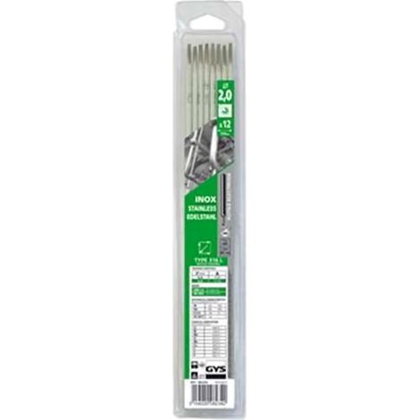 GYS 082359 12 Stück Edelstahl-Elektroden (316L) - Ø 2 - Blister (1/2)