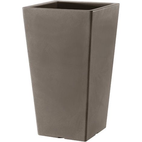 Outdoor Hohe Kunststoffvase ''Essential Pasubio'' für Blumen und Pflanzen für Garten -100 cm / Anthrazit