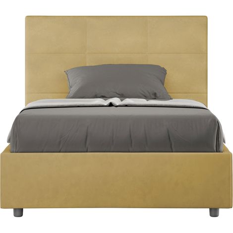 Letto 1 Piazza e Mezzo 120x210 cm Senza Rete Mika Ocra (1/5)
