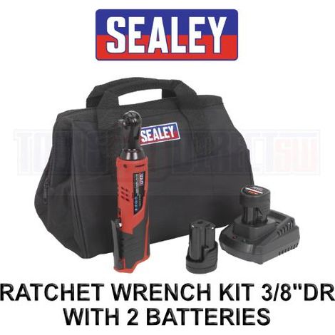 Sealey CP1202KIT SV12 Series 3/8"Sq Drive Cordless Ratchet Wrench Kit 12V 1.5Ah - 2 Batteries (1/5)