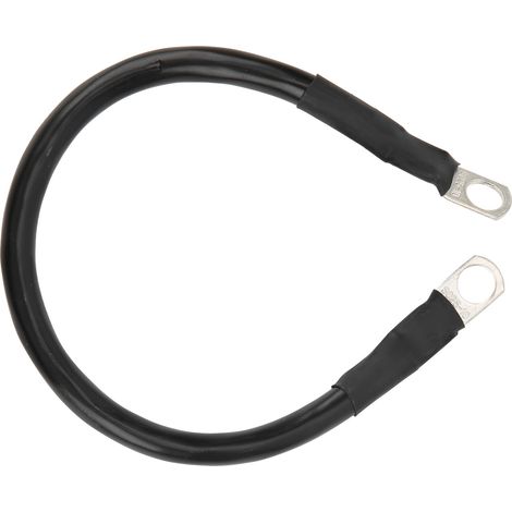 Cable de puesta a tierra flexible de 4 AWG, 25 mm², 150 A para baterías e inversores, color negro.