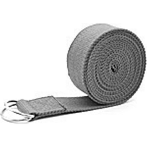 Sangle de yoga, bande d'étirement, flexibilité, équilibre, Pilates, entraînement physique, 3,8 x 250 cm - Gris (1/4)