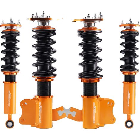Coilover-Kit, 24 Stufen Rückfederung, Höhenverstellbar 1-3 Zoll, Federhärte vorne 8kg/mm, hinten 7kg/mm, Kompatibilität für Nissan S13 240SX (1/5)