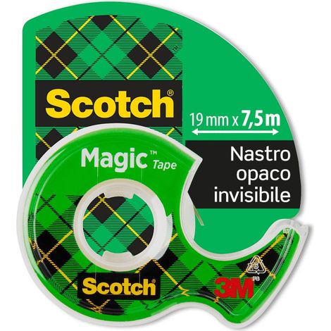 Scotch Magic 810 Nastro Adesivo Invisibile 19mm x 7,5m Trasparente Opaco (1/4)