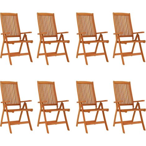 Maison Exclusive - Klappstühle, 8 Stück, Massivholz Eukalyptus (1/5)