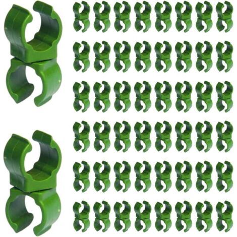 50pcs Connecteurs de pieu de jardin 16 mm Clips poteau tente en plastique pour les cadres serre, support fleurs, configuration tente culture, enjeux plante, structures ja (1/4)