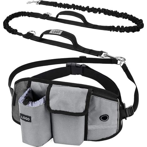 (gris Clair) Laisse Mains Libres Confort D'absorption Des Chocs Coutures Rflchissantes Idal Pour Le Jogging Et La Marche (1/5)