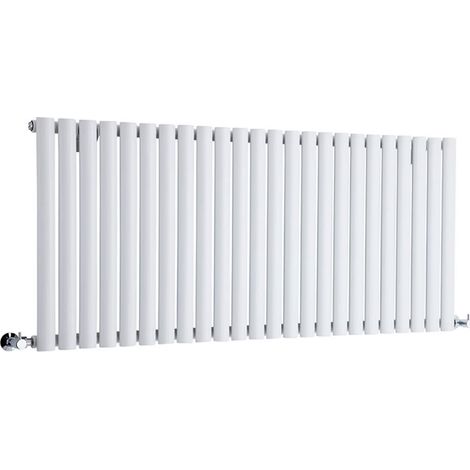 Hudson Reed Vitality – Radiateur Design Horizontal – Blanc – 63.5 x 141.6cm