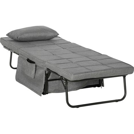 Lit simple 4 en 1 lit dappoint pliant fauteuil ottoman matelas de 8 cm reglable en hauteur sur 5 niveaux cadre en acier 188 x 75 x 38 cm 88394988 88394988 88394988 88394988 88394988 88394988 88394988 (1/5)