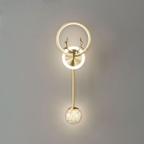 Minimalist LED ceiling light for bedrooms, staircases, balconies and entrances - Gold, tri-color dimmable (1/4)