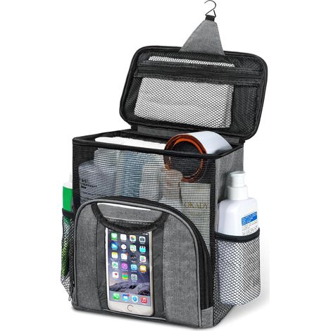 1 trousse de toilette Divers accessoire de portail, compartiments séparés, évacuation par le bas, suspendable, pour voyage et sport (1/5)
